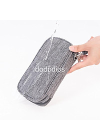Túi đựng phụ kiện công nghệ đựng pin sạc dự phòng, điện thoại, cáp sạc usb, tai nghe có quai cầm, [Loại cao cấp - Màu Đen] Túi Đựng Phụ Kiện Công Nghệ Có Quai Cầm, Chống Nước - Hàng Chính Hãng dododios
