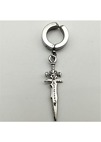 Khuyên tai bông tai khắc Joker phong cách bụi không cần xỏ lỗ