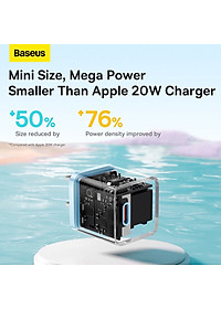 Củ Sạc Nhanh Cho IPhone 20W Baseus GaN5 Fast Charger - Công Nghệ Power Delivery 3.0 QC 3.0 - Tích Hợp Chip Thông Minh - Công Nghệ Kiểm Soát Nhiệt Độ BCT - Hàng Chính Hãng