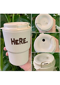 Cốc giữ nhiệt Here Inomata 320m có nắp xoay để đậy kín giữ nhiệt & đảm bảo an toàn vệ sinh - Hàng nội địa Nhật Bản |#Made in Japan|