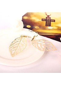 Đôi Khuyên Bông Tai Hợp Kim Hình Chiếc Lá - Phụ Kiện Thời Trang