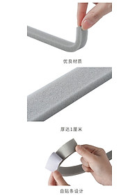 Combo 2 Cuộn ron gioăng mút xốp dán khe khung cửa cách âm giảm chấn chống bụi dài 2 mét