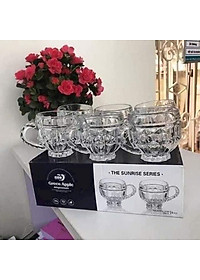 Bộ 6 Ly Thủy Tinh Có Quai Cầm Hàng Cao Cấp 180ML - HÀNG CHÍNH HÃNG MINIIN