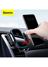 Đế Sạc Không Dây Trên Xe Hơi Siêu Nhanh Công Suất 15W Có Thể Gắn Cửa Gió Hoặc Hút Chân Kính Chính Hãng Baseus