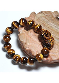 Vòng Tay Tỳ Hưu Đá Mắt Hổ 14MM