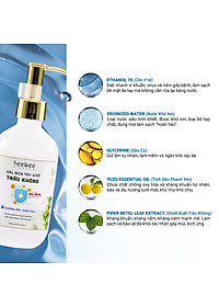 Gel Rửa Tay Khô Trầu Không Heebee's Khử Mùi, Sạch Khuẩn 99.99%, Dưỡng Ẩm 65/300ML