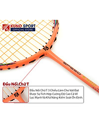 Vợt Cầu Lông 4U KUNO Speed K502 Carbon Chính Hãng, Chuyên Tấn Công Phiên Bản Nâng Cấp Mới, Được Lựa Chọn Mức Căng 1 Cây