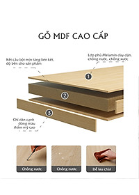 Bàn làm việc ngồi bệt đa năng gỗ MDF phủ melamin thương hiệu IGA - GA15