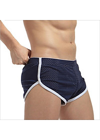 Quần ngủ nam có miếng lót nâng đỡ - vải lỗ thoáng mát - quần lót 2in1 cao cấp - quan ngu nam co lot trong