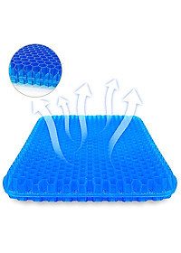 Đệm Ngồi 3D Silicon 2 Lớp Tổ Ong Lót Ghế Thoáng Khí Chống Đau Mỏi Lưng Amalife 