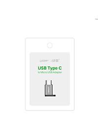 Đầu chuyển đổi USB type C sang Mircro USB hỗ trợ chức năng OTG, sạc và truyền dữ liệu, kết nối các thiết bị ngoại vi... UGREEN US189 40945 - Hàng chính hãng