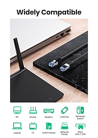 Cáp mạng Cat8 đúc sẵn bọc dù dài 20M Ugreen 30800 hàng chính hãng
