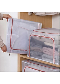 TÚI ĐỰNG CHĂN MÀN QUẦN ÁO KHUNG THÉP TRONG SUỐT TIỆN LỢI PHÂN LOẠI VÀ LẤY QUẦN ÁO