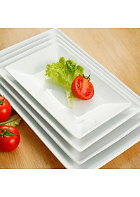 Khay chữ nhật Đĩa sứ hình chữ nhật cao cấp Long Phương