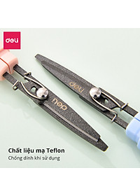Kéo mini tiện lợi 105mm Deli - Có khóa an toàn - Xanh/ Hồng - 77761