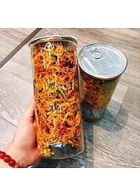 300g KHÔ GÀ LÁ CHANH LON PET CÓ CHỨNG NHẬN VSATTP