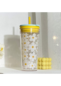 Ly nhựa 2 lớp có ống hút LocknLock Bucket Cold Cup with Straw HAP520 580ml