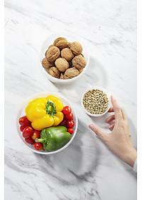 Bộ 3 hộp thực phẩm tròn Hokkaido size 500-1000-2000ml