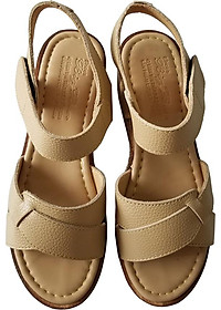 Giày Sandal Nữ Đế Xuồng BIGGBEN Da Bò Thật SDX14