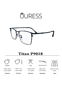 GỌNG KÍNH TITAN NAM (Titanium Pors Men) CHẤT LIỆU VƯỢT TRỘI SIÊU NHẸ SIÊU BỀN –  P9018