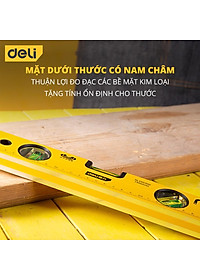 Thước Thủy Deli Cao Cấp Chính Hãng - Chất Liệu Hợp Kim Nhôm Siêu Bền, Chính Xác Tuyệt Đối, Tiện Dụng DL290230 EDL290400