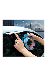 Nẹp dán viền mạ crom bản 2cm trang trí chân viền kính ô tô, ốp viền chân kính mạ crom cuộn dài 15 mét