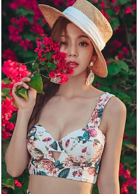 Bikini Hai Mảnh Hoa Hồng Trẻ Trung Dễ Thương AT143 MayHomes