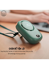 Quạt Mini Tích Điện Đeo Cổ Thời Trang Besti Y01,  3 Tốc Độ Gió Siêu Mát, Chạy Siêu Êm, Dung Lượng Pin 2000mAh, Phù Hợp Khi Chạy Bộ, Đi Du Lịch , Văn Phòng, Đi Chơi- Hàng Chính Hãng