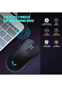 Chuột Led Không Dây Pin sạc T25 Gaming Cổng sạc TypeC chống mỏi cổ tay cho máy tính laptop hàng nhập khẩu