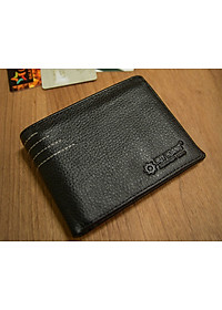 Ví Nam Viền Chỉ Huy Hoàng HT2129 (12.5 x 10 cm) - Đen