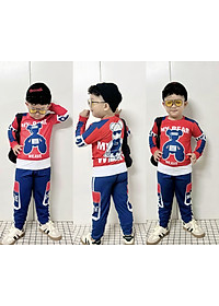 Đồ bộ bé trai, Bộ ngủ dài tay cho bé trai hình thể thao Siêu nhân từ 12-40kg chất thun lạnh mềm mịn mát