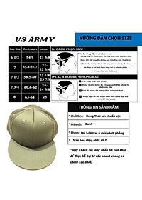 Mũ Lưỡi Trai Lính Mỹ US ARMY U553, Nón Kết Vành Phẳng, Màu Lính, Kiểu Dáng Mũ 6 Múi Phong Cách Soái Ca-HÀNG CHÍNH HÃNG