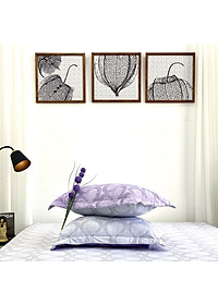 Bộ ga giường  KBedding by Everon KMTP 116 Microtencel Xám phối tím (4 món)