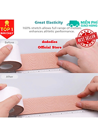 Băng keo dán cơ thể thao dododios chất liệu cao cấp chống chấn thương, bảo vệ trong quá trình tập gym, băng dán thể thao, băng dán cơ tay, băng dán cơ chân - Hàng chính hãng