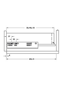 Ray âm EPC EVO mở toàn phần, giảm chấn Hafele, 350mm - 433.32.072