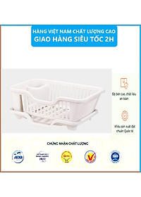 Rổ Úp Bát Tiện Ích Việt Nhật, Giá Để Bát Đĩa , Khay Úp bát, Có Lỗ Thoát Nước Tiện Ích Chất Liệu Nhựa PP An Toàn- Hàng Việt Nam