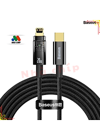 Cáp Sạc nhanh 20W tự ngắt Gen2 có đèn led báo Baseus Explorer Series cho iPhone13,12,11.....8plus/ iPad (Type C to IP Auto Power-Off, PD 20W Fast Charging Data Cable )- Hàng chính hãng