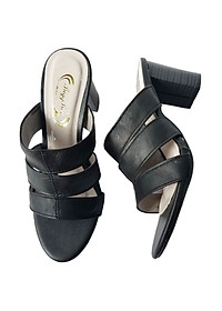 Dép Cao Gót Nữ Da Bò BIGGBEN Cao Cấp DCG32