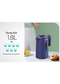 Ấm Siêu Tốc Inox 2 Lớp 1.8L Sunhouse SHD1355 - Hàng Chính Hãng