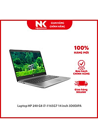 Laptop HP 240 G8 3D0E8PA (Core i7-1165G7 | 8GB | 512GB | Intel Iris Xe | 14.0 inch FHD | Win 10 | Bạc) Hàng Chính Hãng