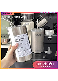 Cốc Giữ Nhiệt Ly Giữ Nhiệt Inox 304 Có Ống Hút Ly Uống Coffee 600ml