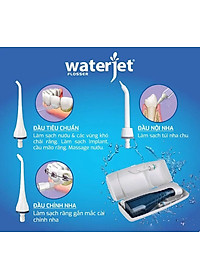 Máy tăm nước cá nhân không dây Waterjet Flosser Cordless Advanced (4 đầu tăm, dùng được cho người niềng răng) - Bảo hành 12 tháng