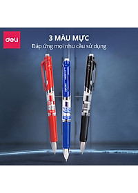 Bút Gel Bấm Bút Bi Nước Deli Phù Hợp Viết Sổ Calligraphy Ngòi 0.5mm Mực Nhanh Khô Dành Cho Văn Phòng Học Sinh Nhiều Màu 33388S
