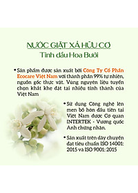 Nước giặt xả hữu cơ Bồ Hòn tinh dầu Hoa Bưởi chai 2000ml 