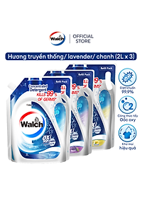Combo 3 Túi nước giặt kháng khuẩn, khử mùi Walch (2Lx3)