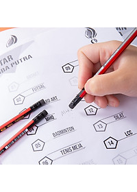 Bút 2B kèm tẩy Deli - sọc neon nhiều màu - 12 cây/hộp - E37013 / E37014 / E37015 / E37016/ E37000/ E58103/ E10902