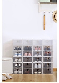 Combo 5 Hộp Đựng Giày Nhựa Cứng Trong Suốt ,Tháo Lắp Dễ Dàng 