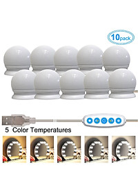 Chuỗi dây đèn led gương trang điểm 10 bóng 5 màu điều chỉnh