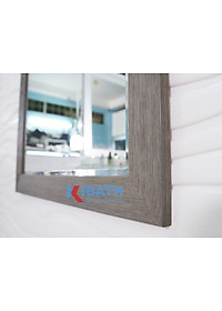 Gương soi Kibath khung viền màu xám KT 55x70 cm