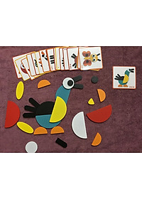 Ghép hình tư duy theo thẻ Montessori